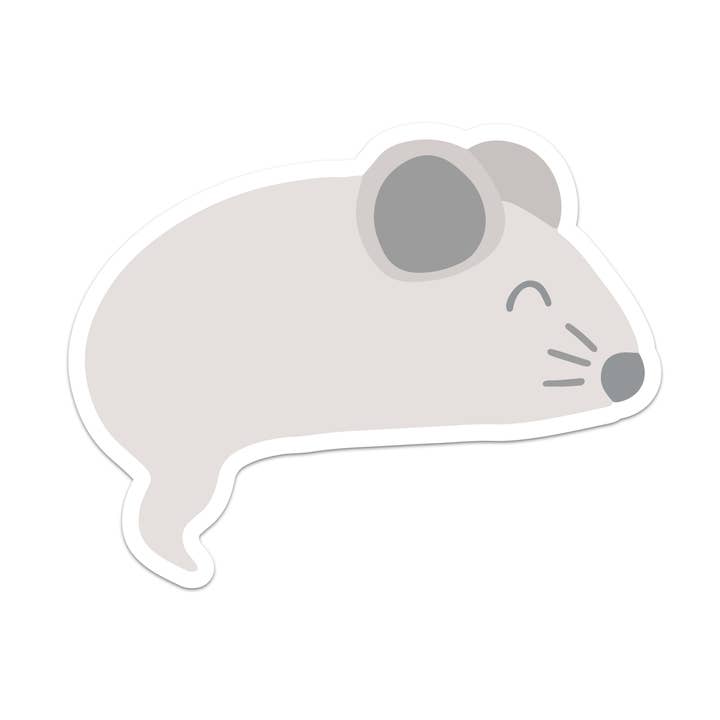 Ghost Mouse Halloween Vinyl Sticker for wholesale by Mouthy Broad