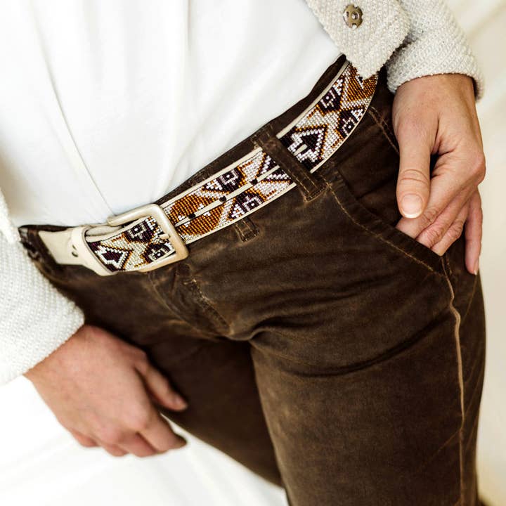 Navajo gold beaded belt for wholesale by Smitten