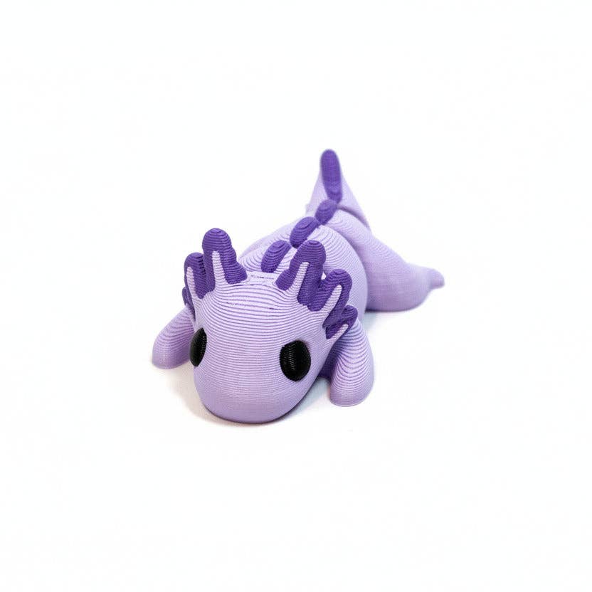 Lorianne Kol 3D Prints - Wholesale Fidget Toy - Kids - Axolotl (Purple) • Mini 3D Printed Articulated Animal • Flexi Animals [#29]1