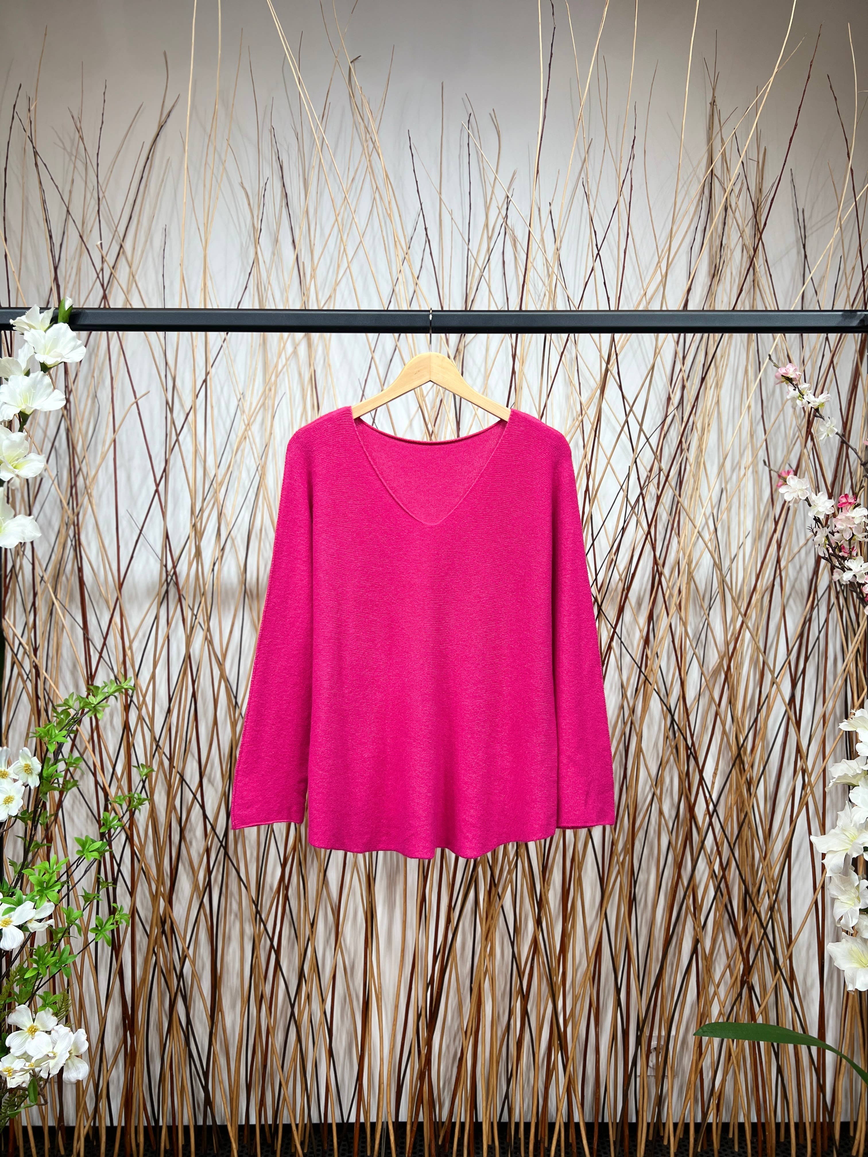 L'Emotion – Pulôver - Mulher por atacado – Camisola de Malha Manga Comprida Decote em V Viscose10