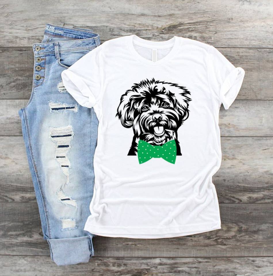 White Cockapoo Bow Tie for wholesale on Faire0