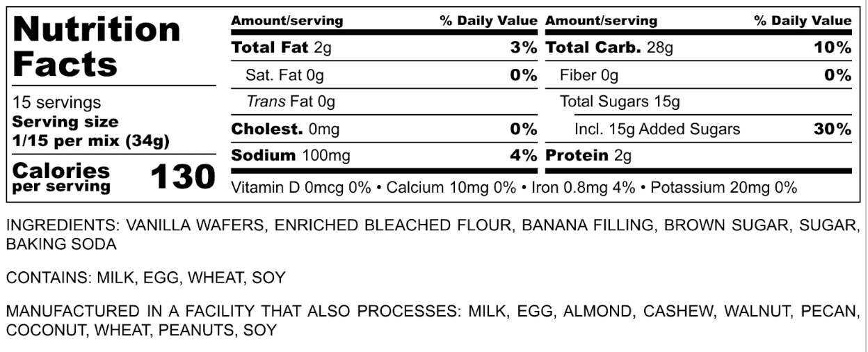 You Me and The Sweets LLC – wholesale Biscuit mix – Banana Pudding Cookie Mix1
