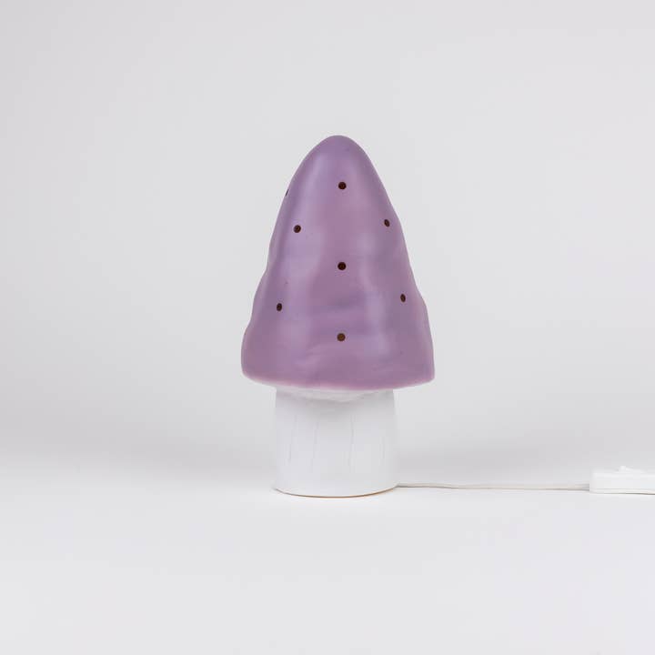 Petite lampe à champignons lavande avec bouchon pour la vente par Egmont