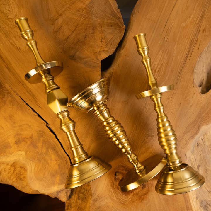 Portavelas Antiguos de Oro para venta al por mayor de Artisanal