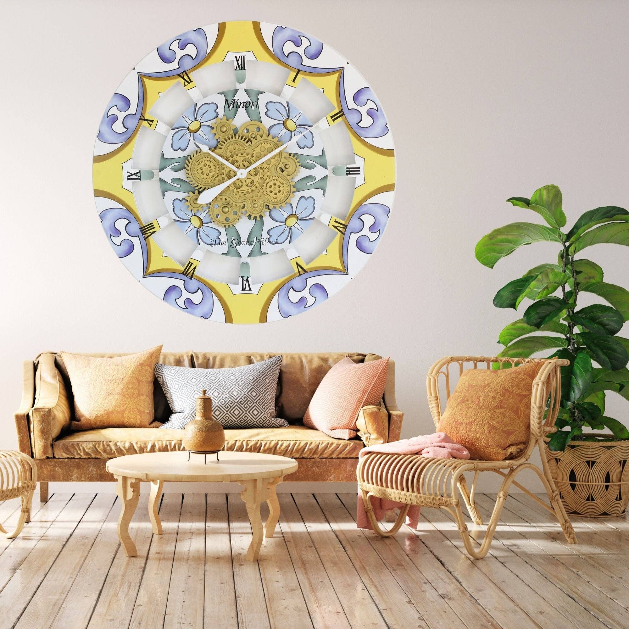 The Gears Clock - Wholesale Wall Clock - ITALY LINE WALL CLOCK 36 INCH ROUND MINORI3