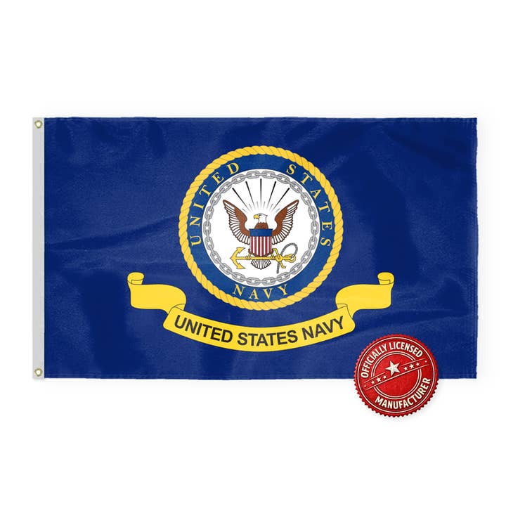 AGAS United States Navy Flag 5x8ft - Double Sided 200D Nylon for wholesale by AGAS MFG INC