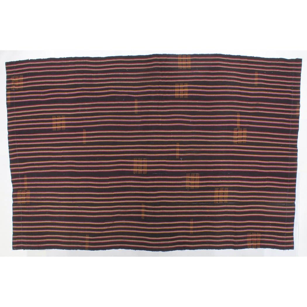 The Niger Bend - Venta al por mayor Tapices/telas - Textil vintage Aso Oke de Nigeria | 74" x 47"0