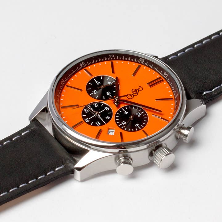 The Beyond Boring Watch Company - Wholesale Wrist Watch - Men's - Orange and Black Chronograph5