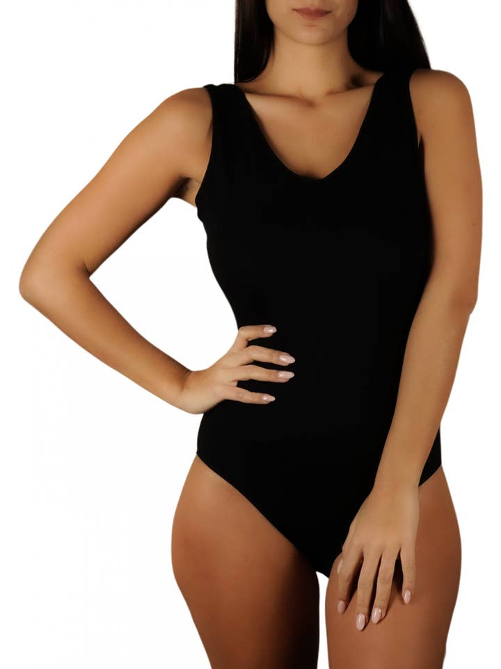 Clessidra – Fato de banho - Mulher por atacado – Ombro largo do corpo feminino em algodão elástico E-13113