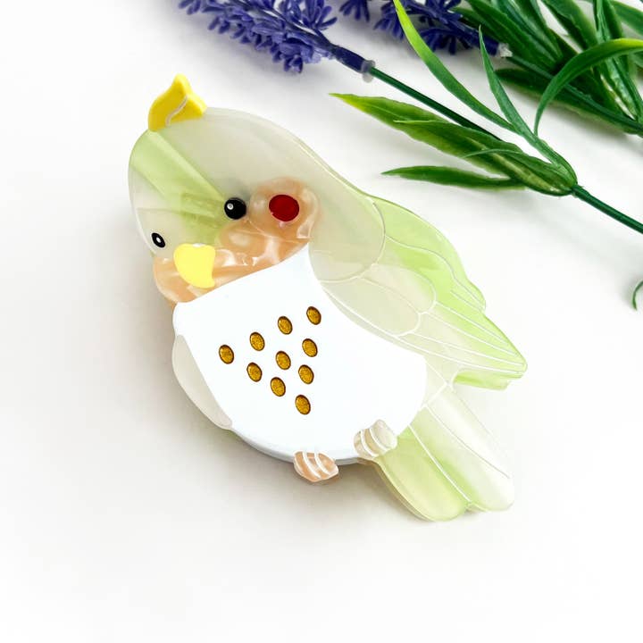 mildstyles - Wholesale Hair Clip - Women's - Cockatiel Acetate Animal Hair Claw Clip2