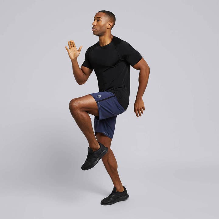 Short Elite Curve 9" pour hommes - Bleu marine pour la vente par HPE Activewear