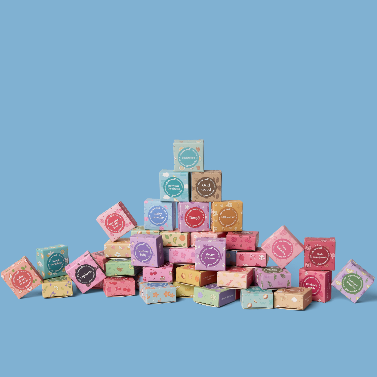 Devon Wick – wholesale Wax melt – The ULTIMATE Wax Melt Snap Bar 50 x Samples Box3