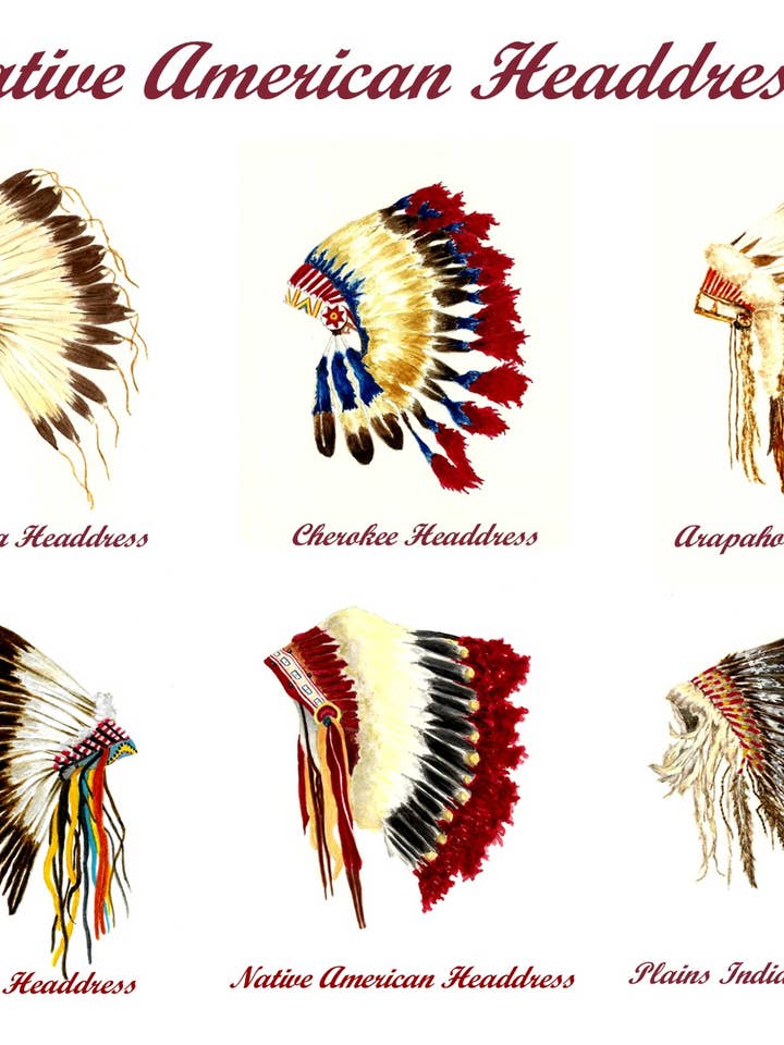 Coiffes amérindiennes Imprimer pour la vente par Michael Vigliotti