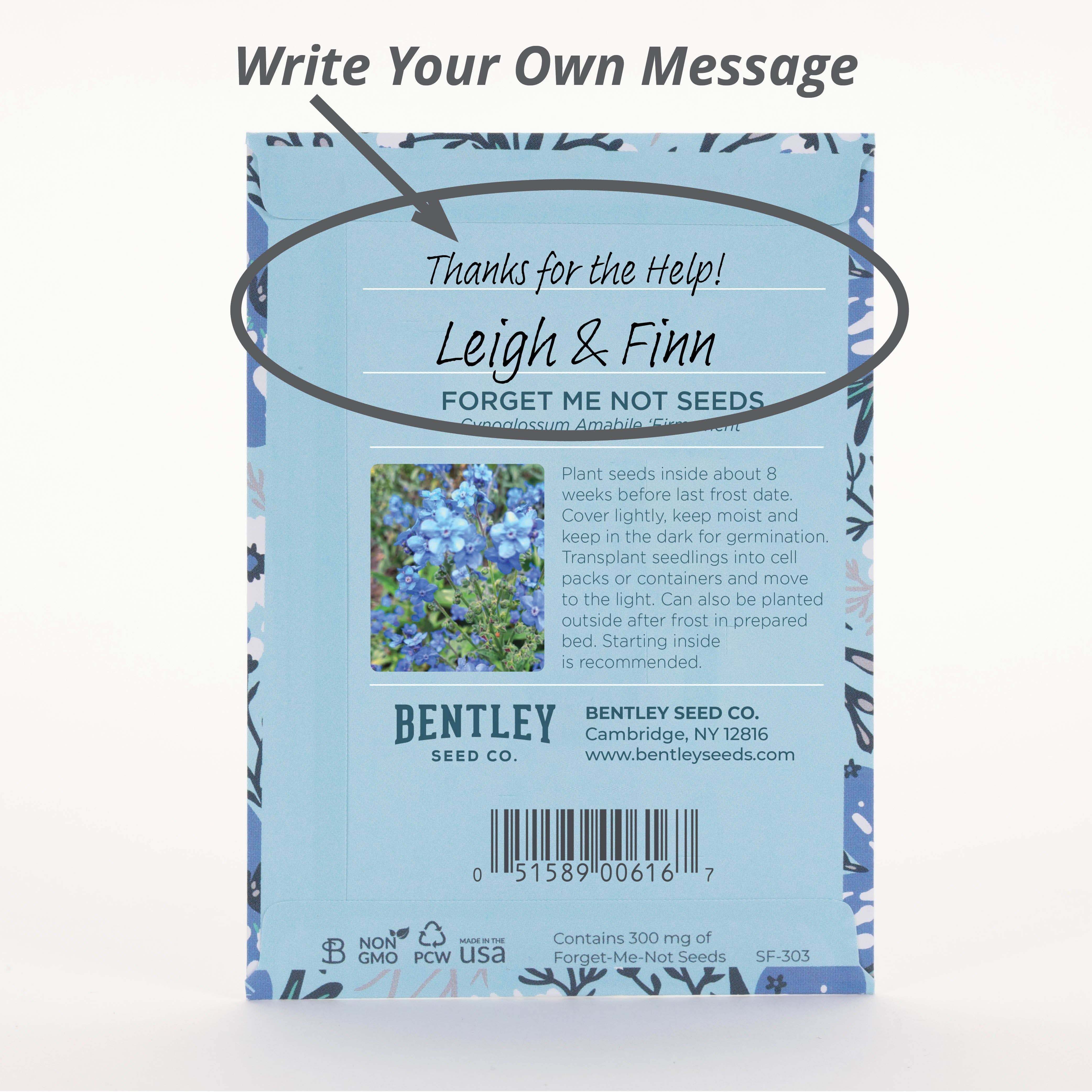 Bentley Seed Co. - Wholesale Plant Seeds - Help Us Grow Forget Me Not - Forget Me Not Seed Packets5