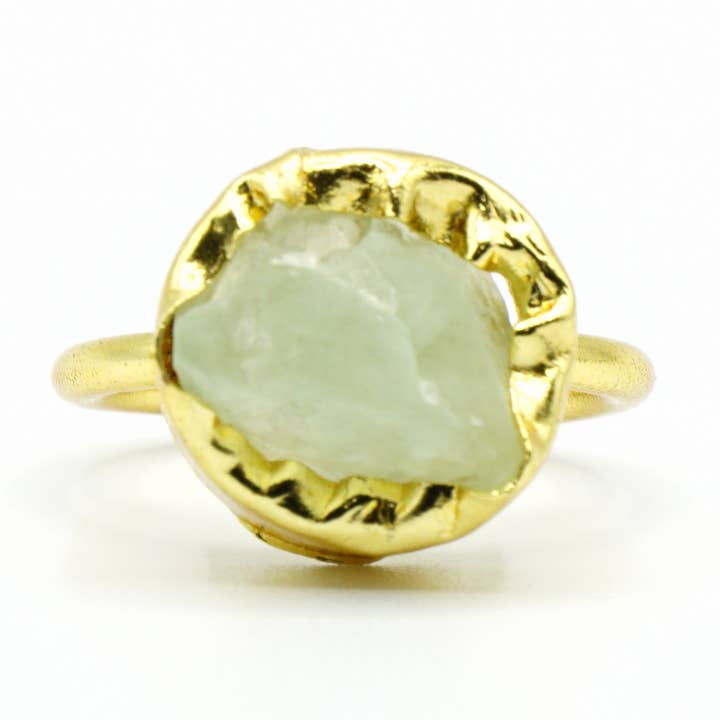 Goldring für Damen: Aventurin, verstellbar, Mode, Trend für den Großhandel von Ele Velandia