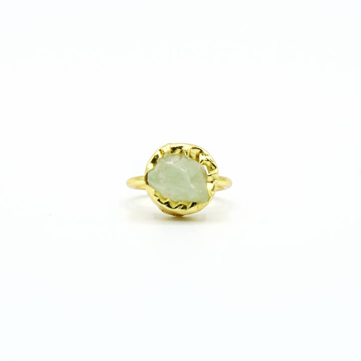 Women's gold ring: Aventurine adjustable fashion, trend for wholesale by Ele Velandia