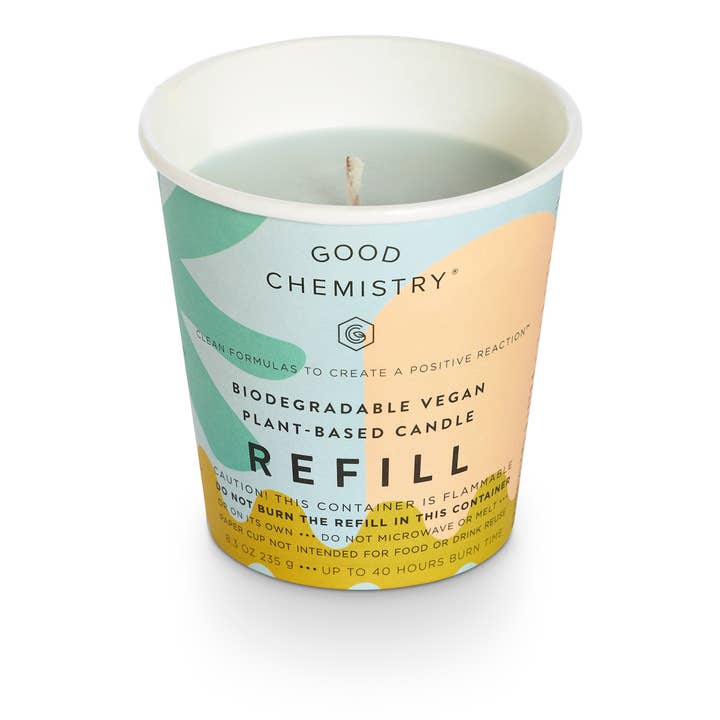 Good Chemistry - Wholesale Jar/Filled Candle - Sea Salt + Soothe Biodegradable Candle Refill