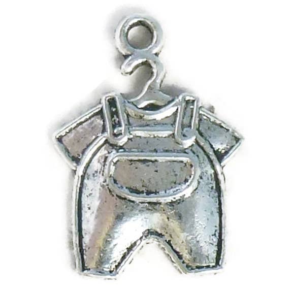 Treasure Island Jewelry - Wholesale Individual Charm/Pendant - 10 Antique Silver Jumper Baby Charms by TIJC