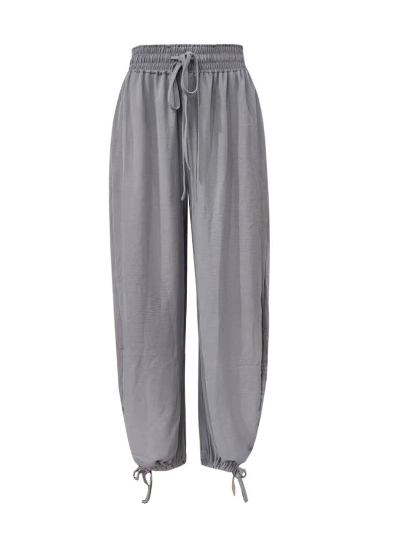 Rosa Clothing - Wholesale Pants - Women's - Stylish Casual Drawstring Lace-Up Bloomers0