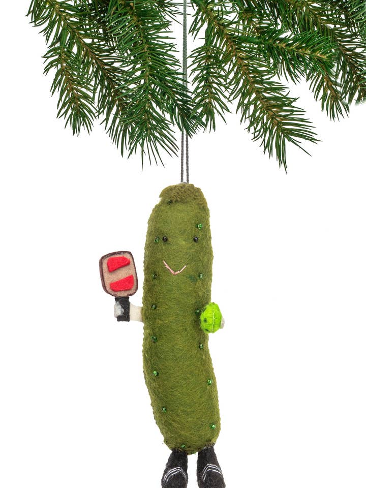 Pickleball-Gurkenornament für den Großhandel von Silk Road Bazaar
