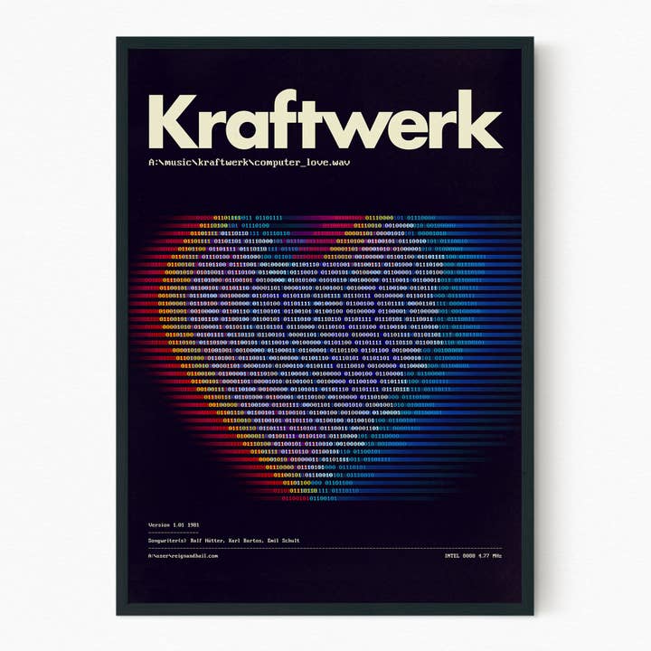 Computer Love - Music Print for wholesale by Reign&Hail