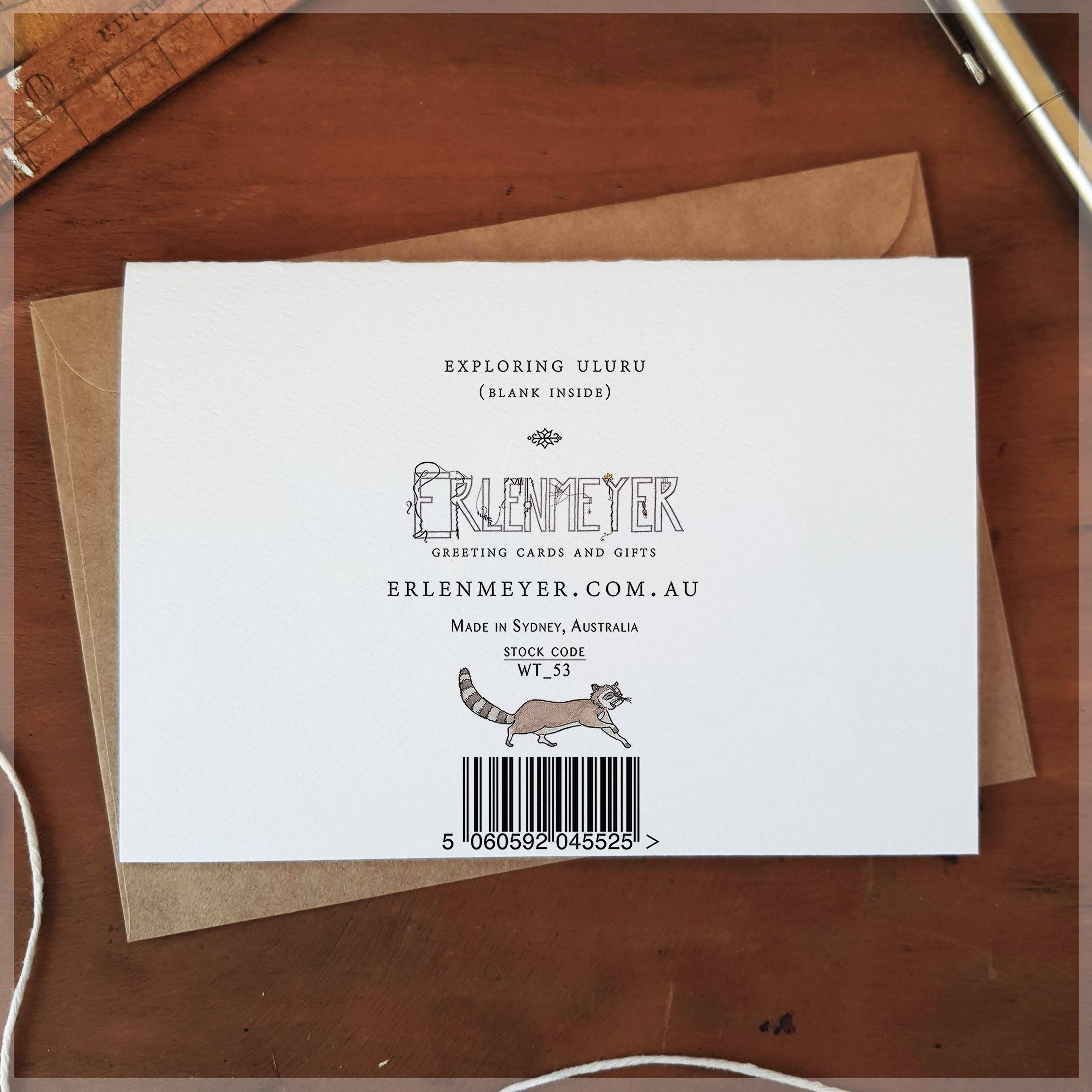 Erlenmeyer Art – Engroshandel Hverdagshilsen kort – Udforskning af Uluru - Lykønskningskort2