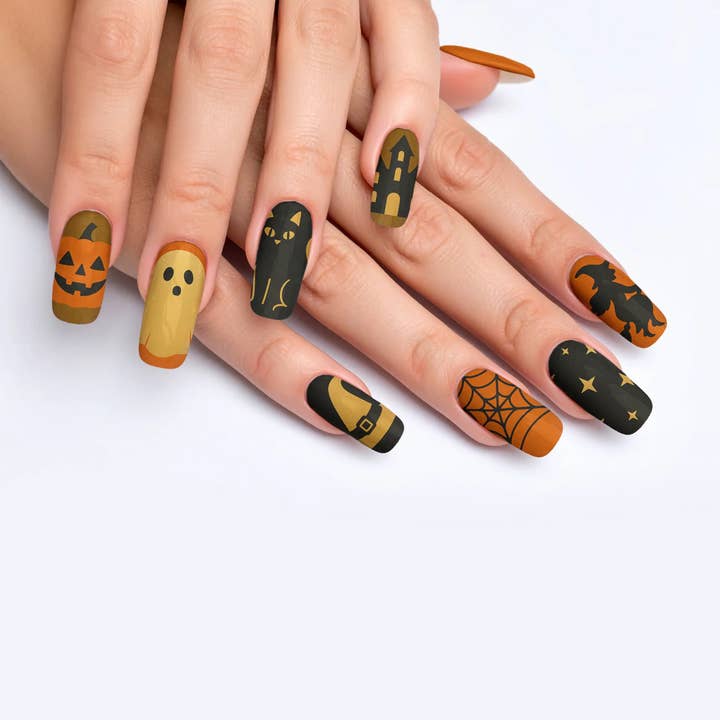 FYNE BODY - Wholesale Press-on/fake nails - Ghoul's Gold Glamour Halloween Press-On Nails58