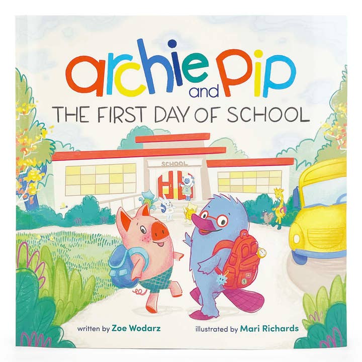 Archie and Pip: The First Day of School Paperback Book for wholesale by Cottage Door Press