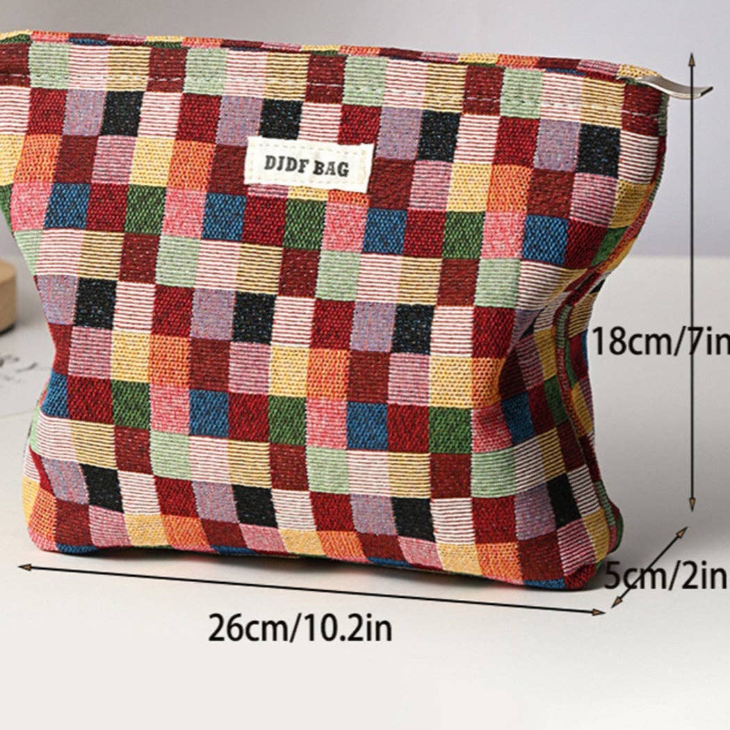 Funkyrel® Atzbranding Limited – Engroshandel Clutch - Dame – Cosbai - Vintage Farverig Patchwork Clutch Taske med Lynlås5