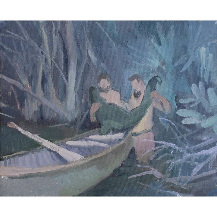 Swamp Nocturne Painting - 11x14" Figurative Art Print for wholesale by Michelle Farro Studio