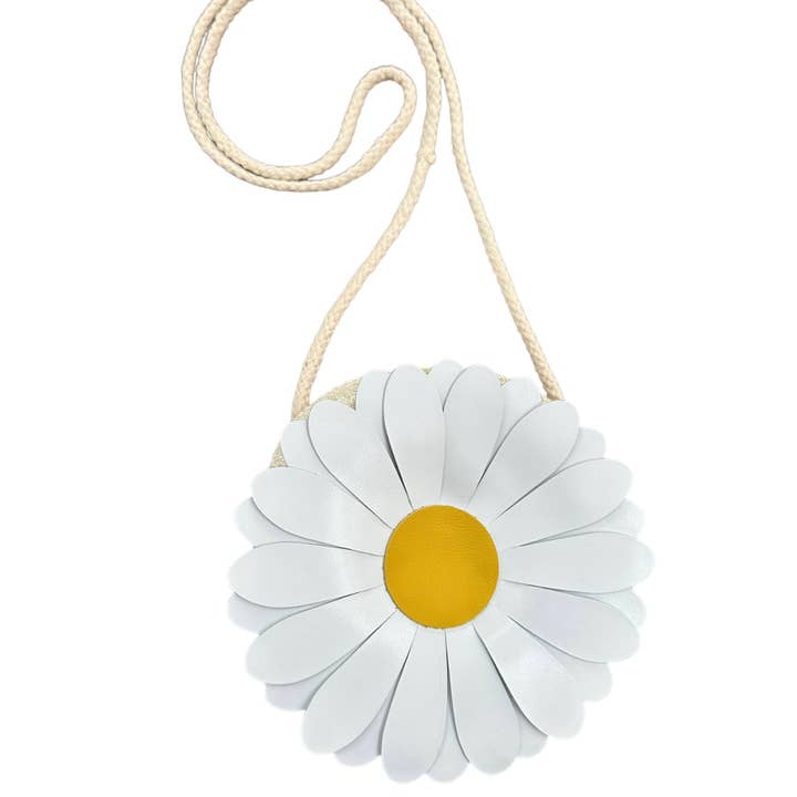 Mala Daisy White Palha e Pele por atacado de ILLYTRILLY