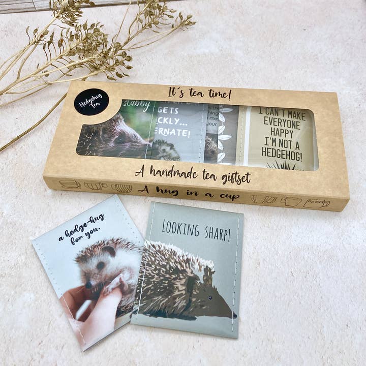 Victoria Mae Designs - Wholesale Tea bags - Hedgehog Tea Giftset2