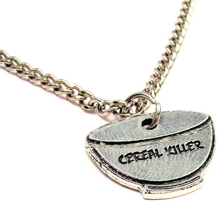 Cereal Killer Single Charm Necklace for wholesale by Chubby Chico Charms