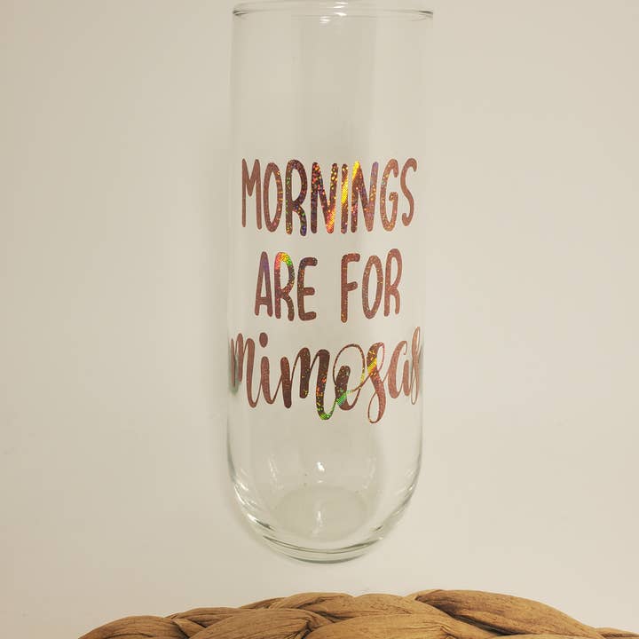 Morgen sind für Mimosen Champagnerflöte ohne Stiel für den Großhandel von Homemade by Hunt