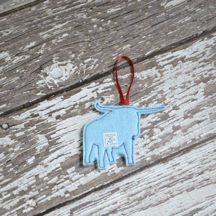 SewMuchMoreStore - Wholesale Ornament - Lumberjack and Blue Ox Embroidered Felt Ornament Pack