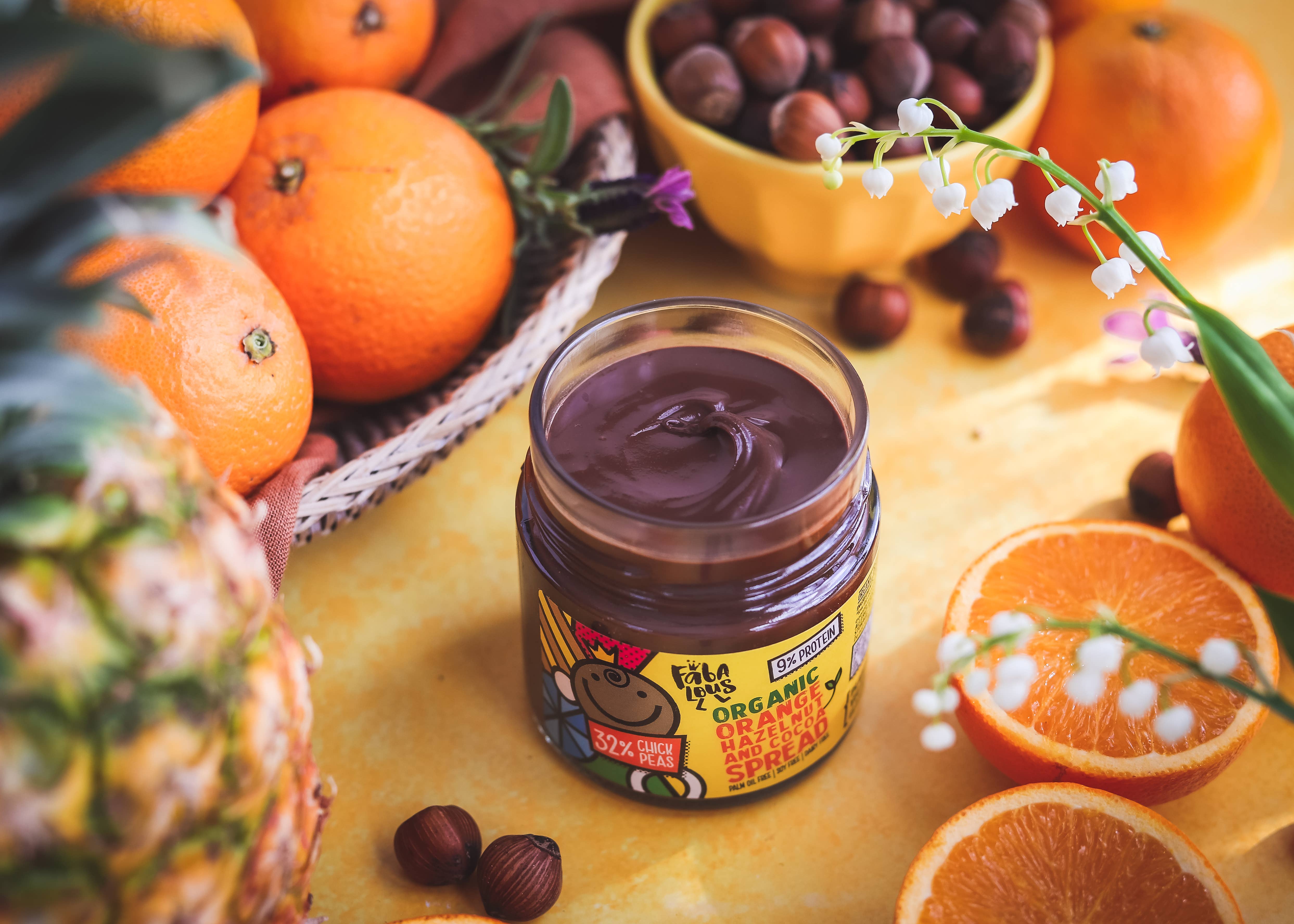 Gourmica - Wholesale Nut Butter - Fabulous orange, hazelnut, and cocoa chickpea spread (200g)1