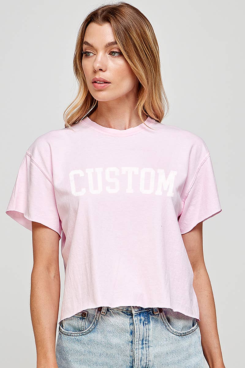 Illustrated Society – wholesale T-shirts med screentryck – Dam – Custom vintage crop top med tryck8