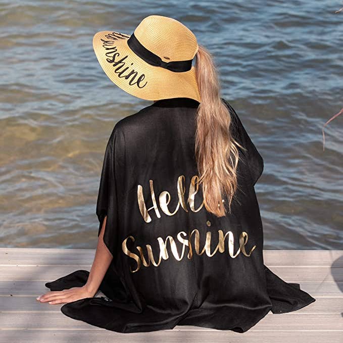 Funky Junque - Wholesale Straw Hat - Women's - Messy Bun Sun Hat - Hello Sunshine4