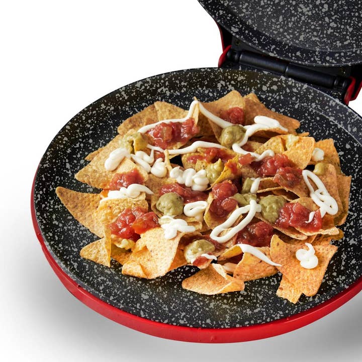 Misterchef - Wholesale Kitchen Appliance - MisterChef Pizza Maker with Ceramic Plates Red