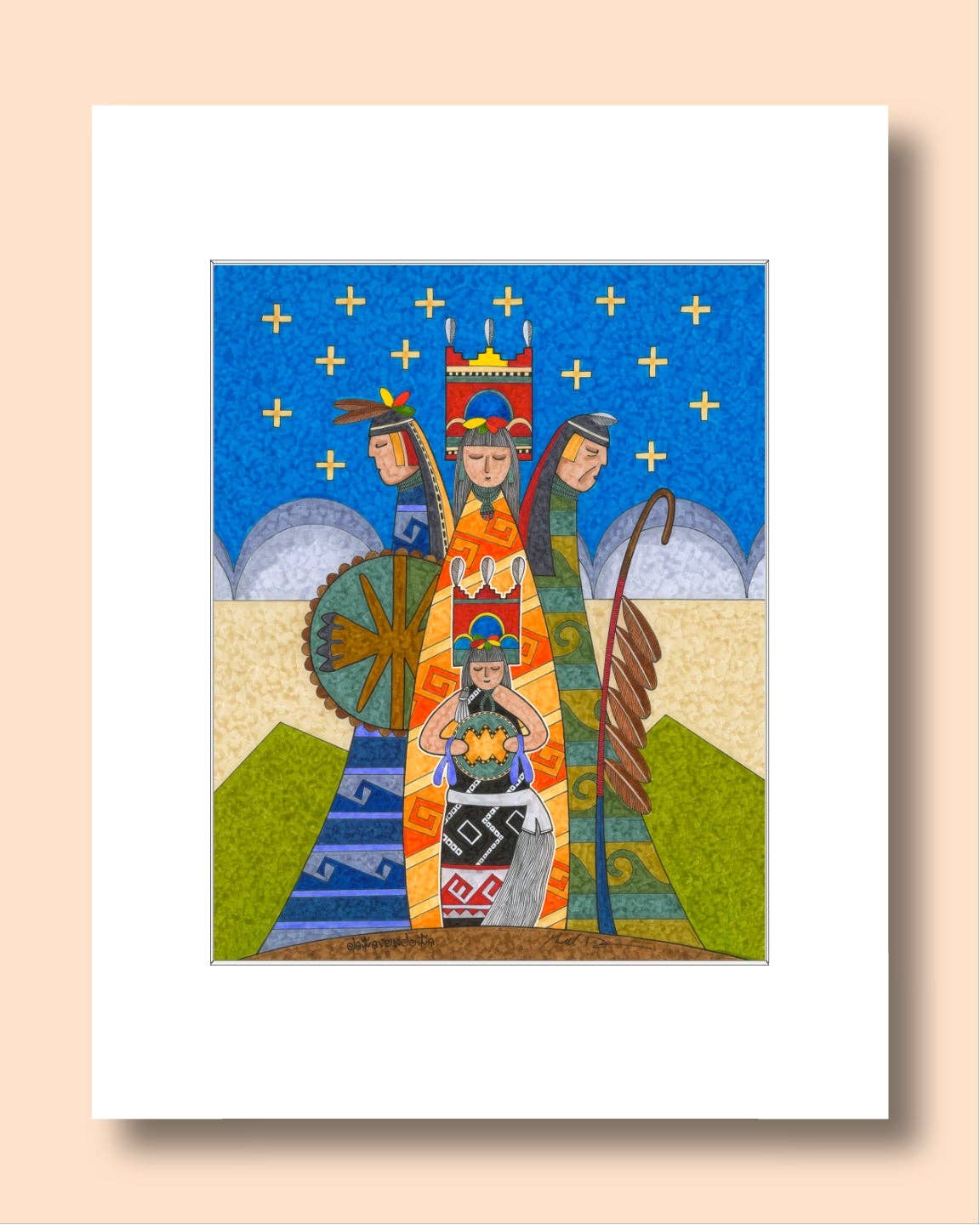 Fourth World Design - Wholesale Art Print - Gathering Around Her2