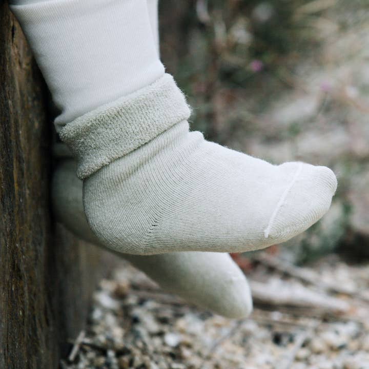 Fibre for Good - Wholesale Socks - Kids - Undyed organic cotton 3 pack plain socks