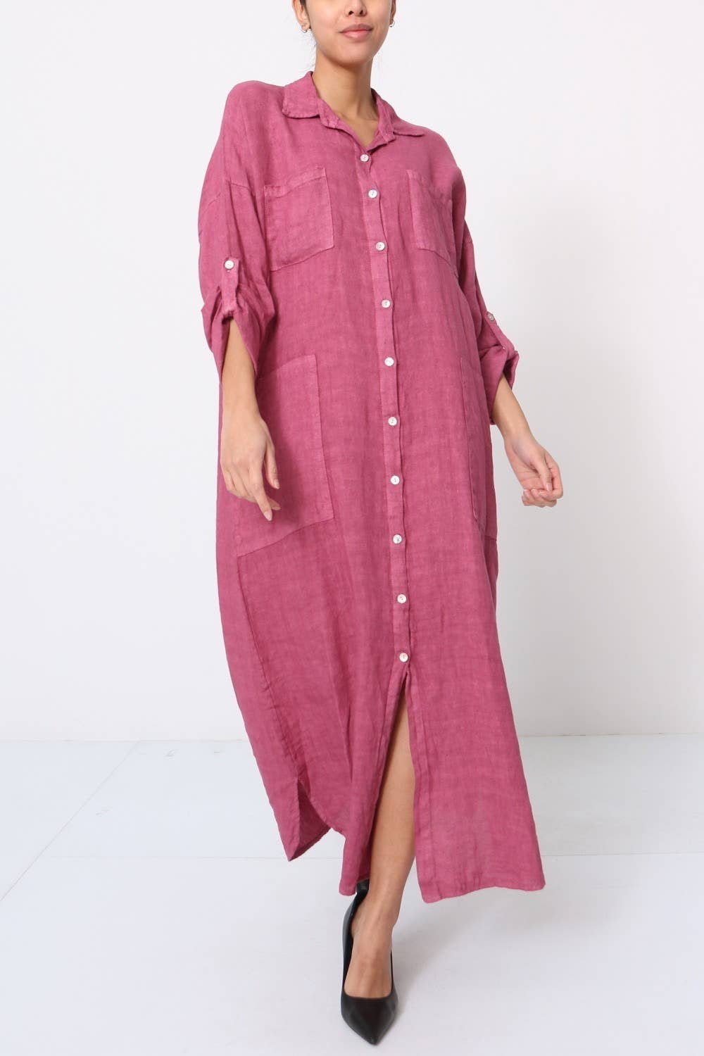 LÉA & LUC - Wholesale Dress - Women's - Long Dresses in 100% Linen REF. 114919