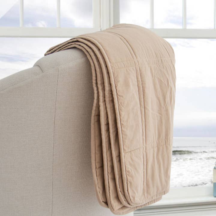 Greige Isadora Beach House Matelasse Cotton Throw – Soft throw for wholesale on Faire5
