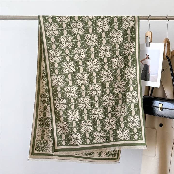 Ekartini - Wholesale Scarf - Women's - Women's Double-Sided Camellia Scarf Chanel-Style Elegant Warm Neck Warmer Shaw5