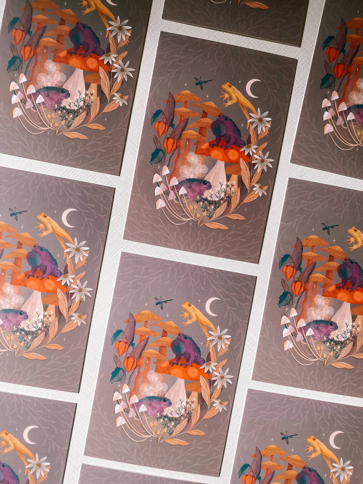 Lantern Print Co. - Wholesale Art Print - Art Print: Toads & Toadstools; 5x7, 8x10, 4x62