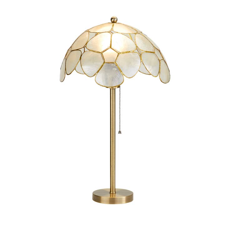Capiz-Muschel-Tischlampe L111S für den Großhandel von Continental Home
