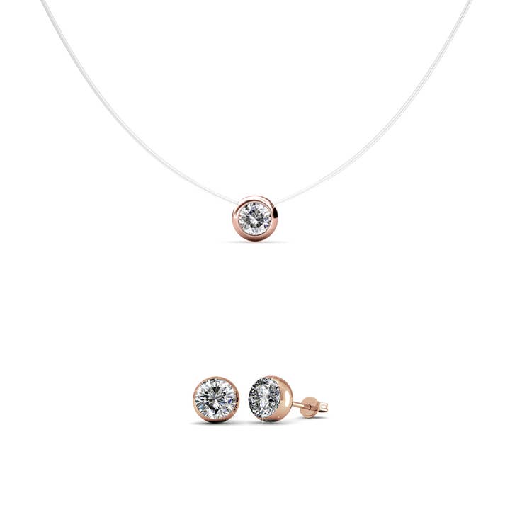 Moon Sets - Rose Gold and Crystal for wholesale by CARALI / MYC Paris