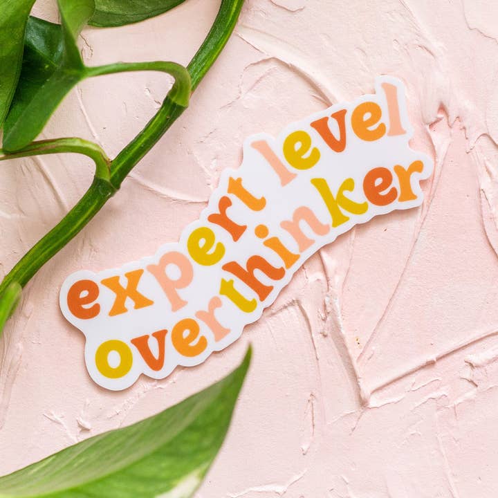 The Print Pantry - Wholesale Sticker - Expert Level Overthinker Sticker6