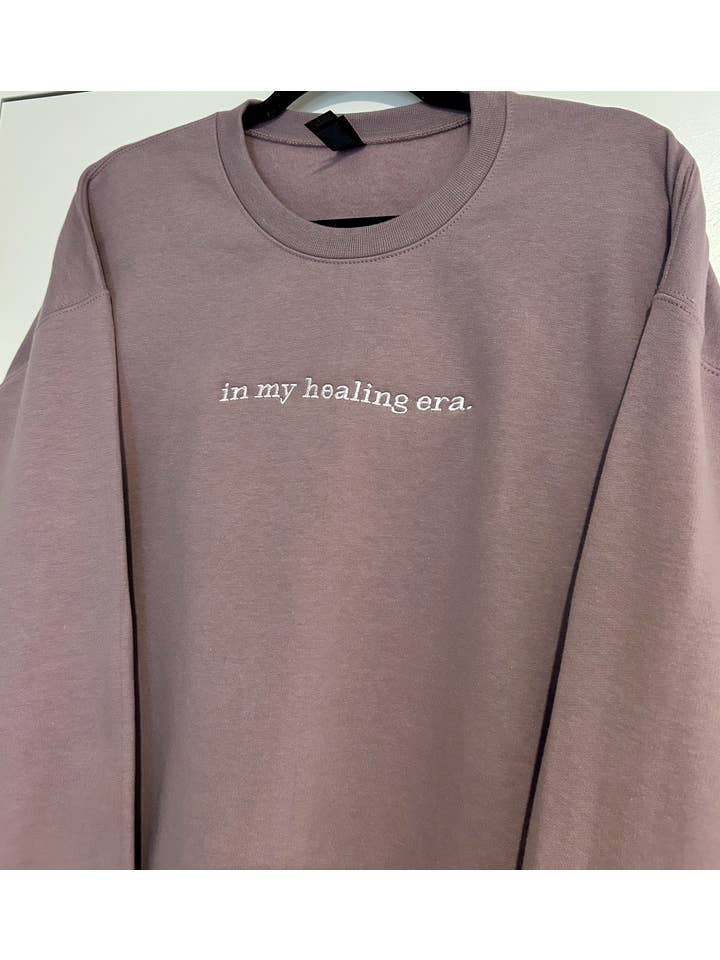Christina iDesigns - Wholesale Graphic Sweatshirt - Women's - In my healing era sweatshirt mental health crewneck3