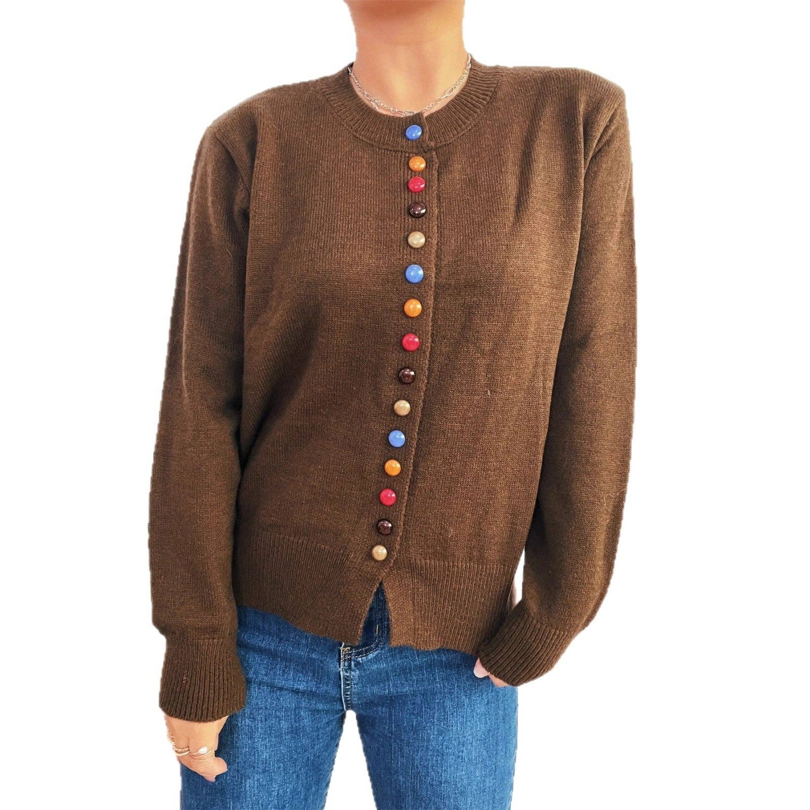 alberalkirk - Vente Cardigan – femme - Cardigan Boutonné ColorBlock Léger Options N5A2094